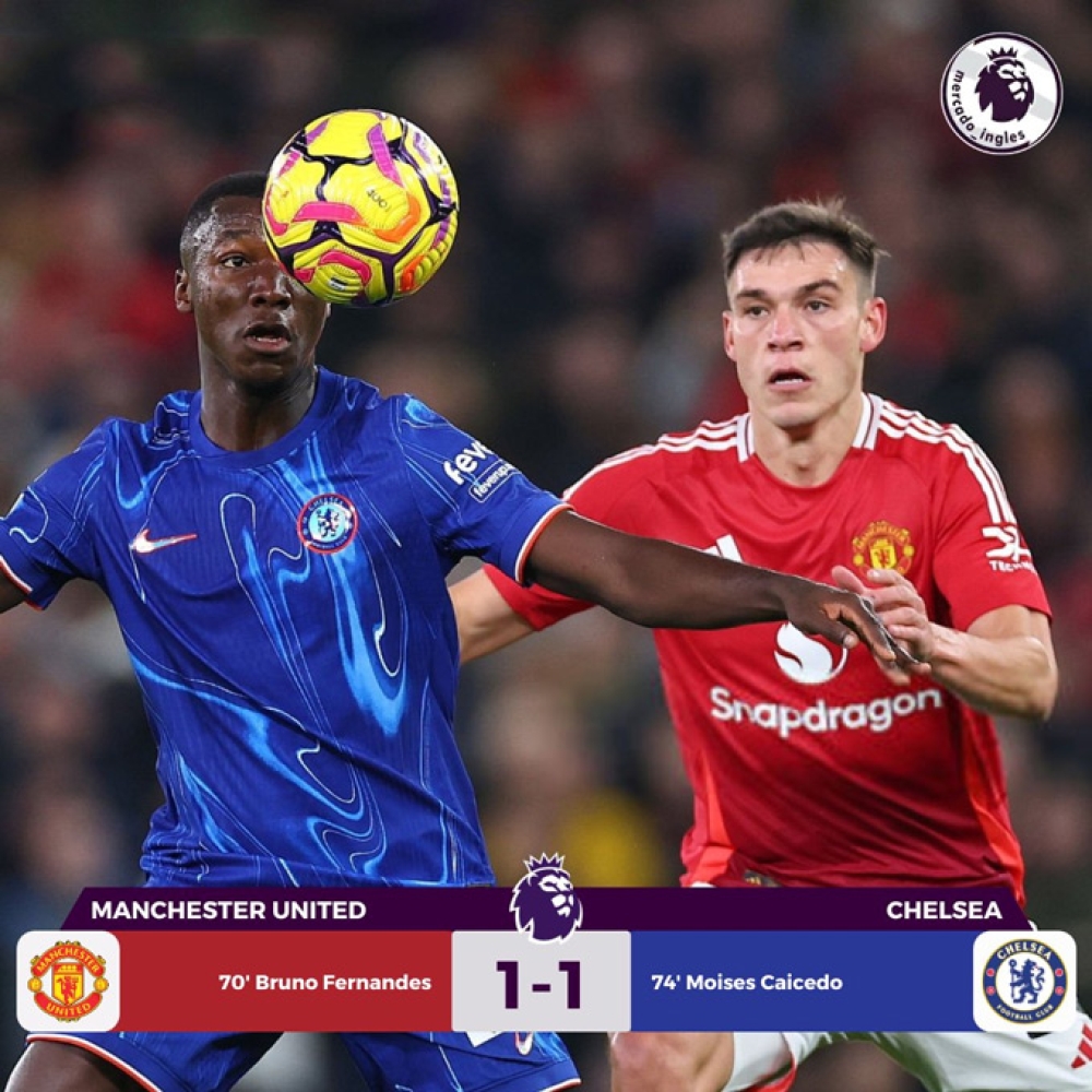 Kết quả MU 1-1 Chelsea: Quỷ đỏ hòa đáng tiếc