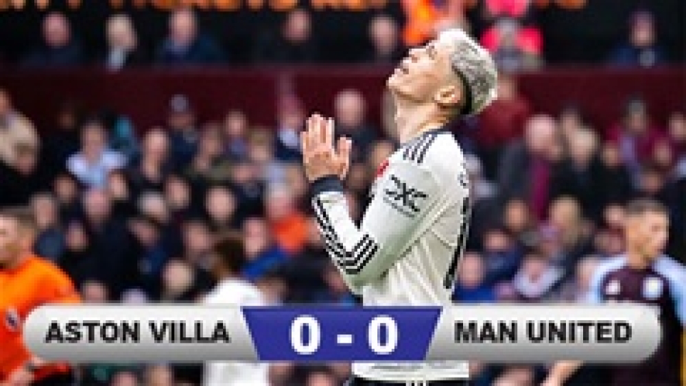 Hòa nhạt nhòa trên sân Aston Villa, MU rơi xuống vị trí 14