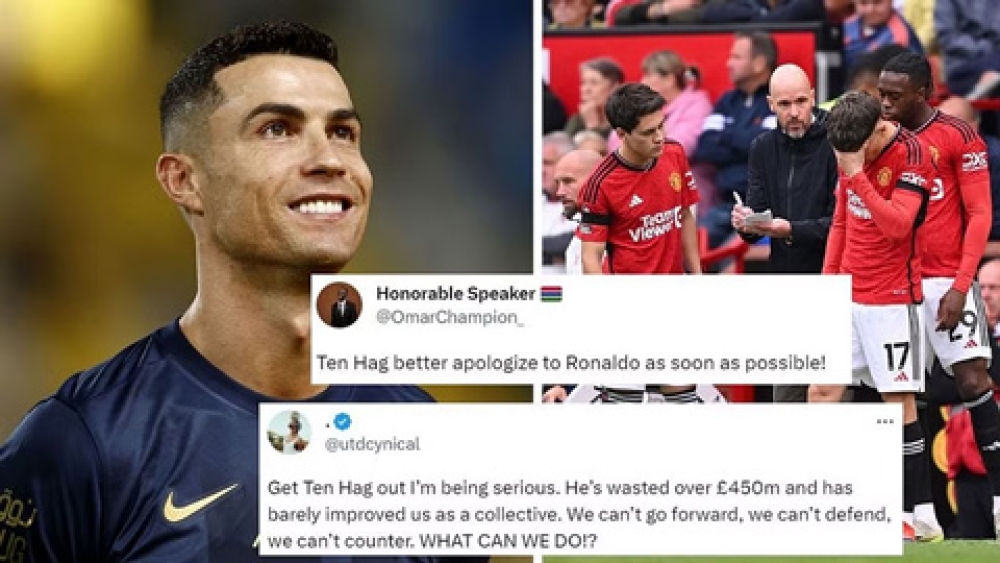 MU lập kỷ lục tệ hại, fan la ó cả Ten Hag lẫn Martial rồi gọi tên Ronaldo